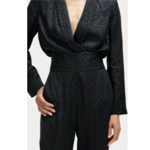 Rachel Comey black leopard tuxedo trouser / Bammy Pant